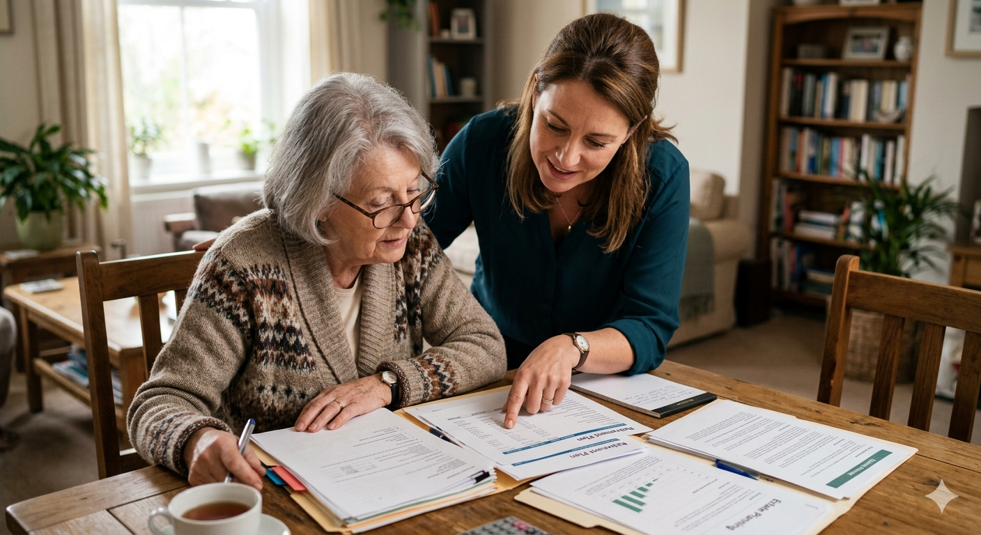 Professional care-management consultation with documents